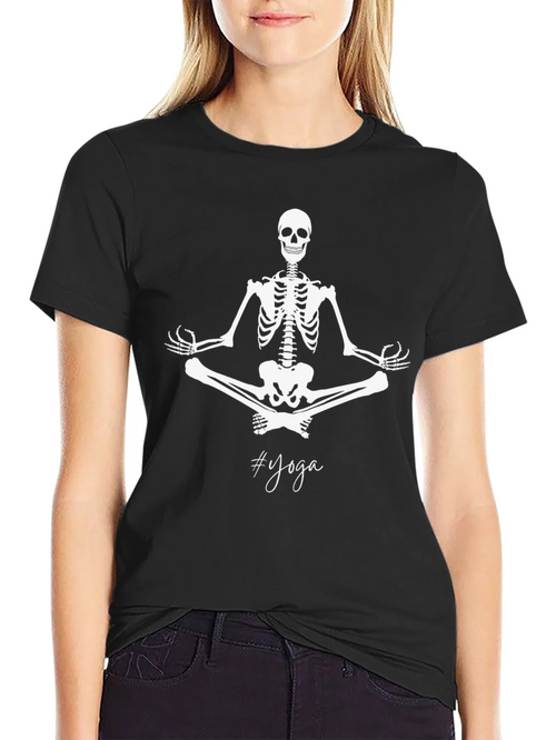 Yoga Skeleton Black T-Shirt