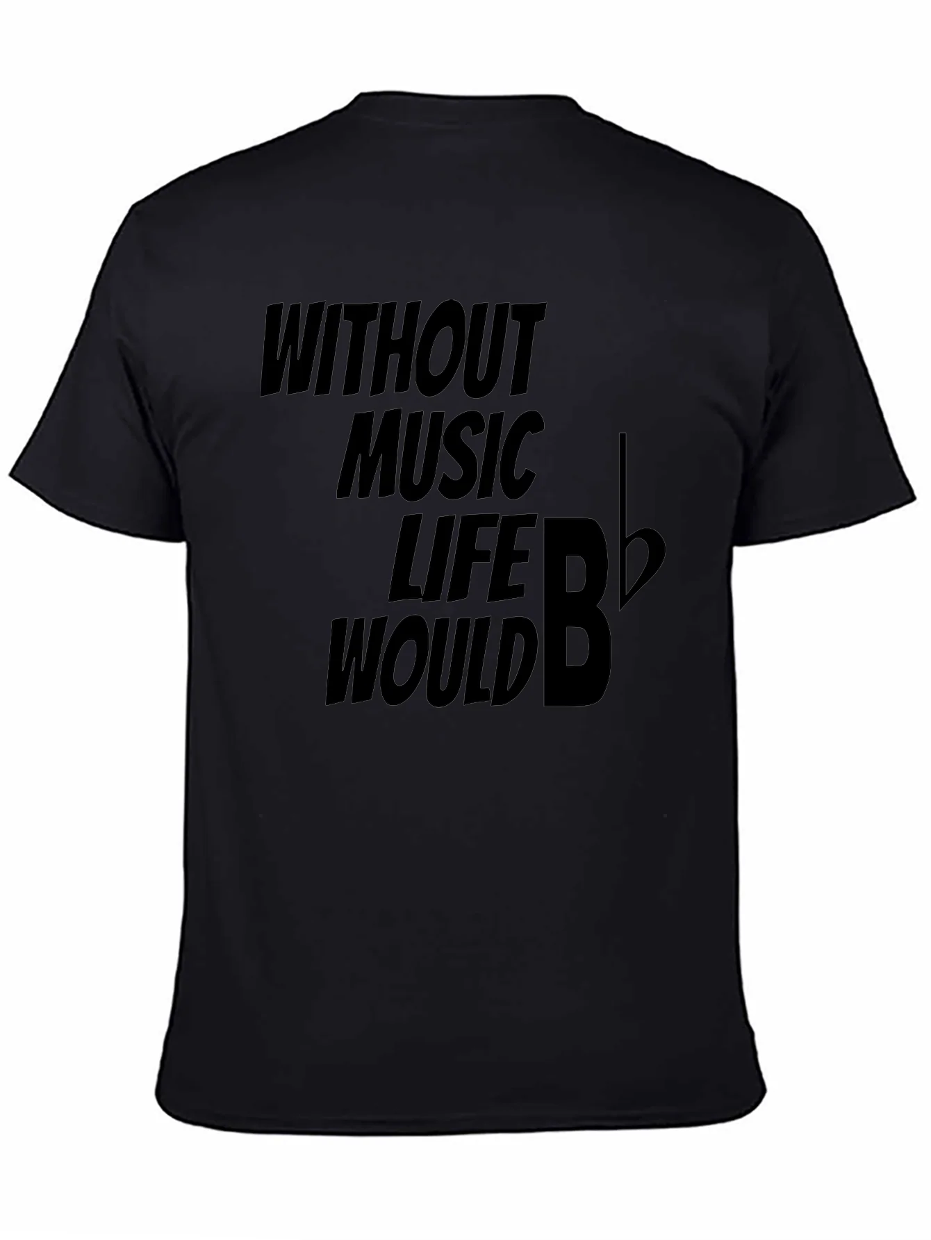 Without Music Life Would B Flat Funny Musician T-Shirt
