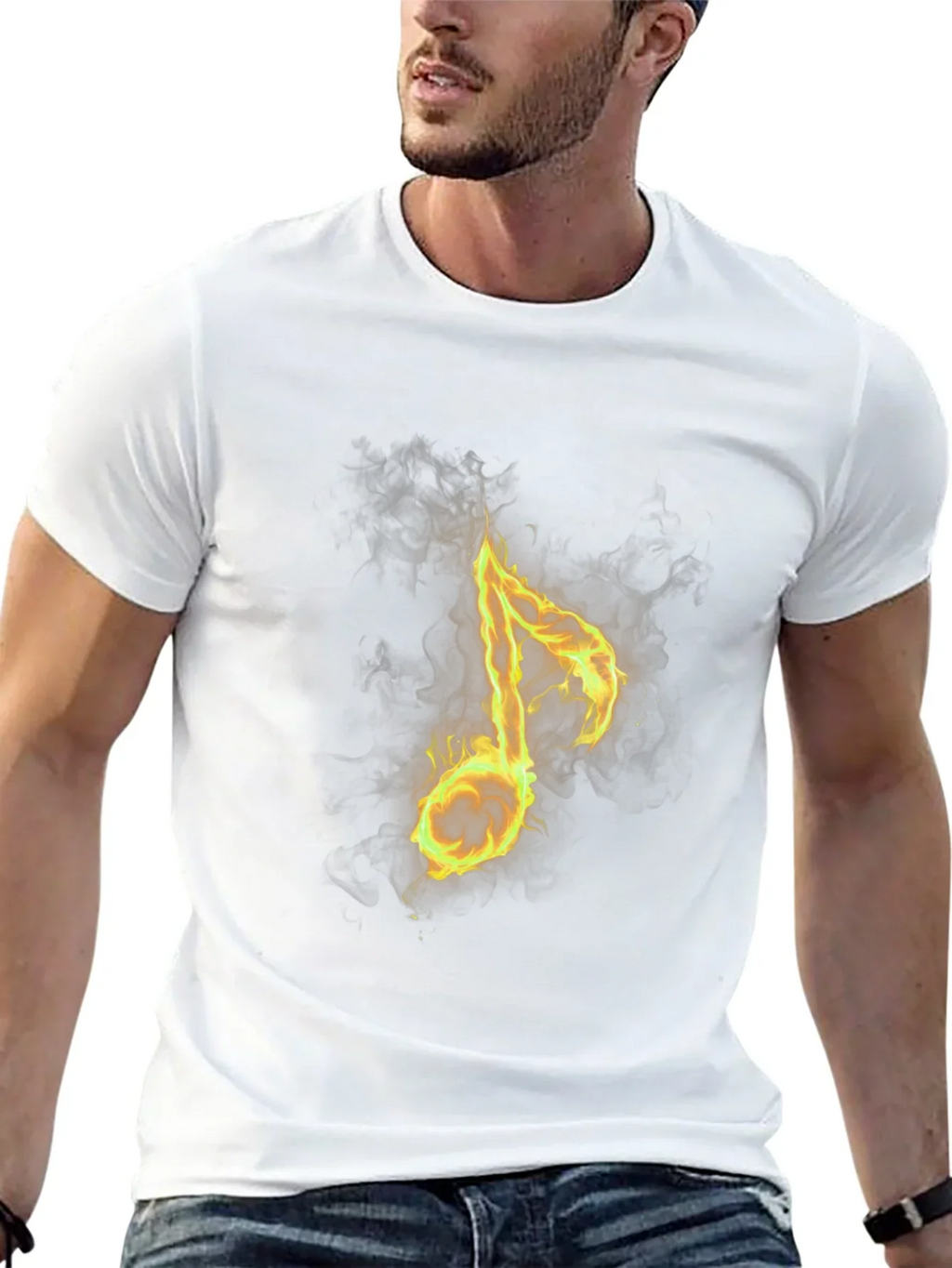 Fiery Note Black T-Shirt
