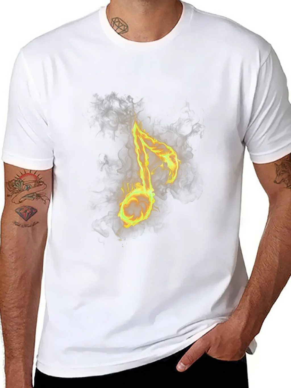 Fiery Note Black T-Shirt