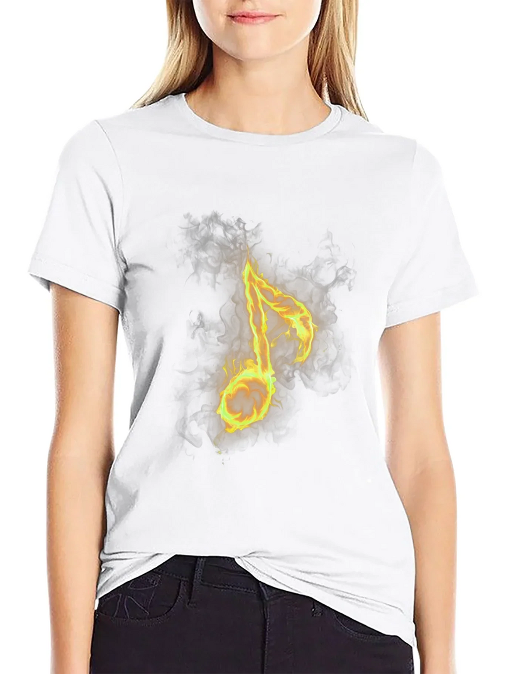 Fiery Note Black T-Shirt