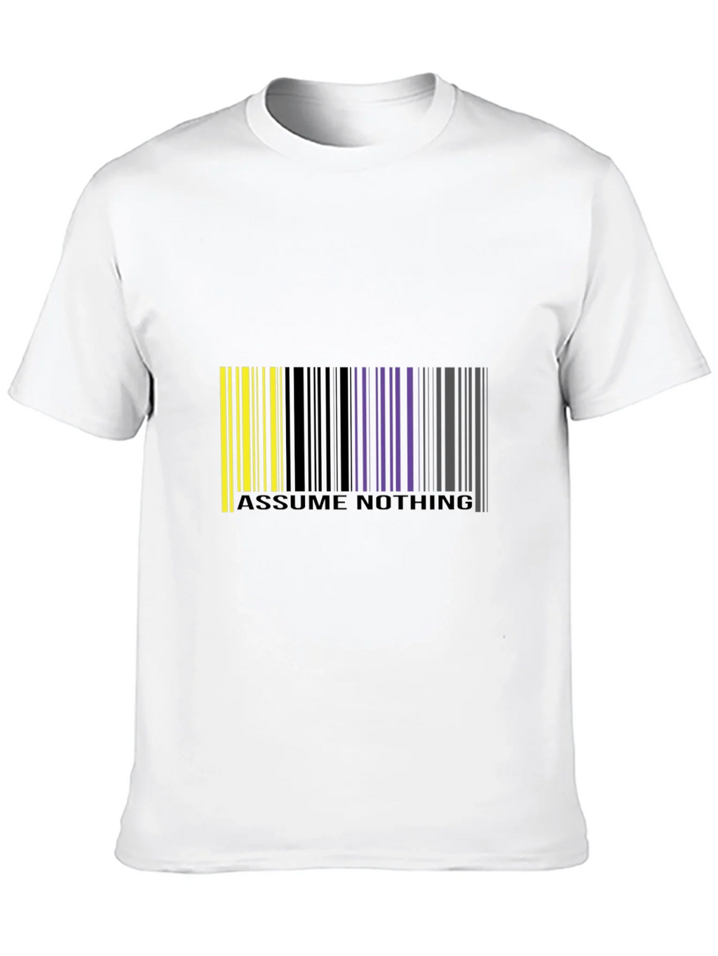 Assume Nothing Barcode Graphic T-Shirt