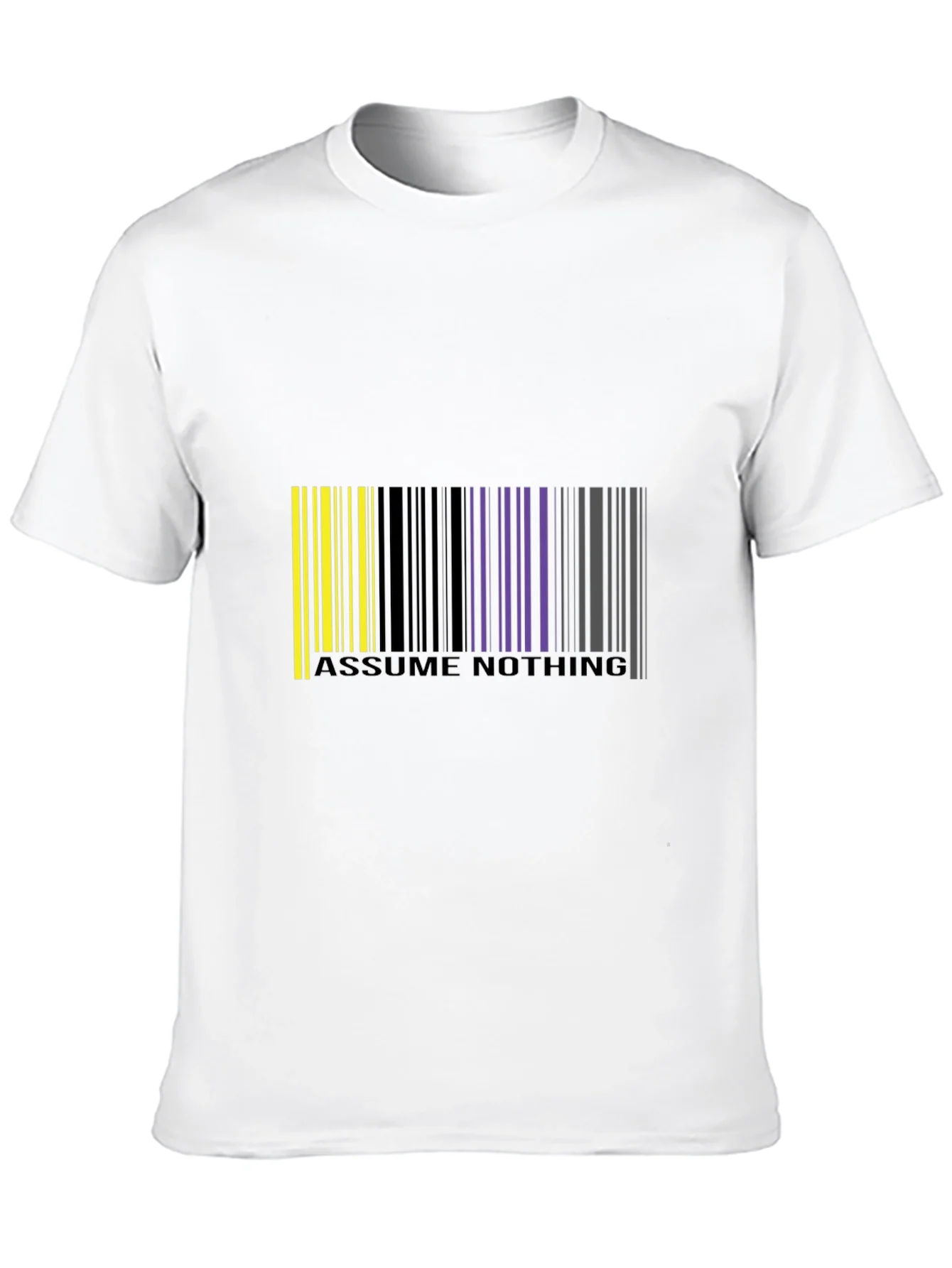 Assume Nothing Barcode Graphic T-Shirt