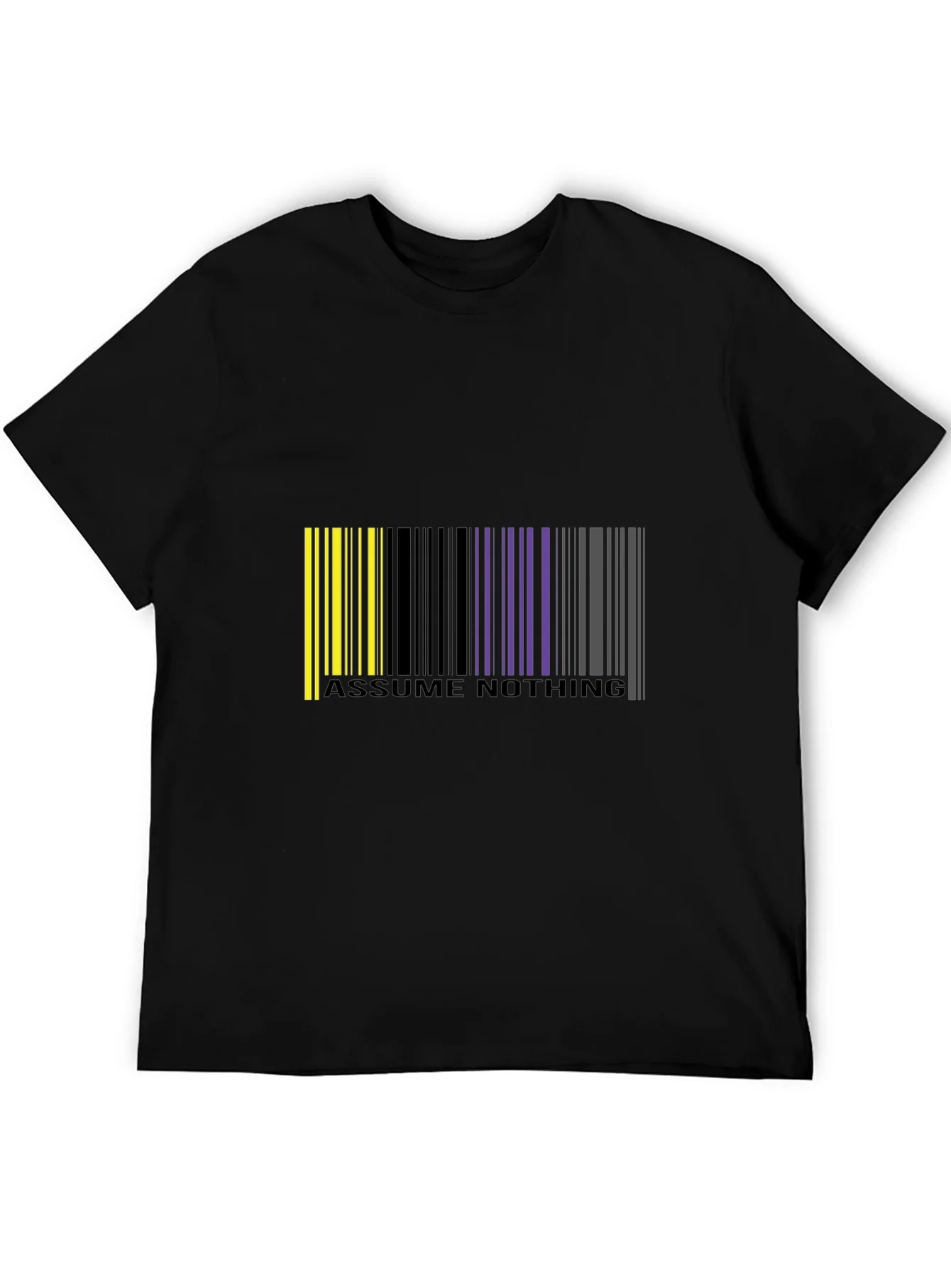 Assume Nothing Barcode Graphic T-Shirt
