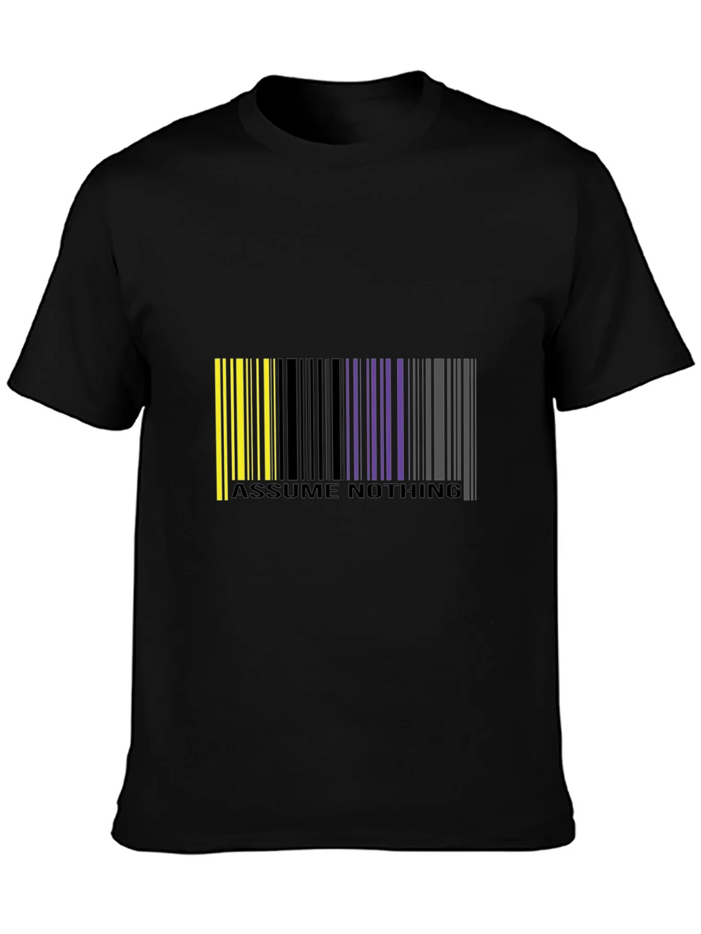 Assume Nothing Barcode Graphic T-Shirt