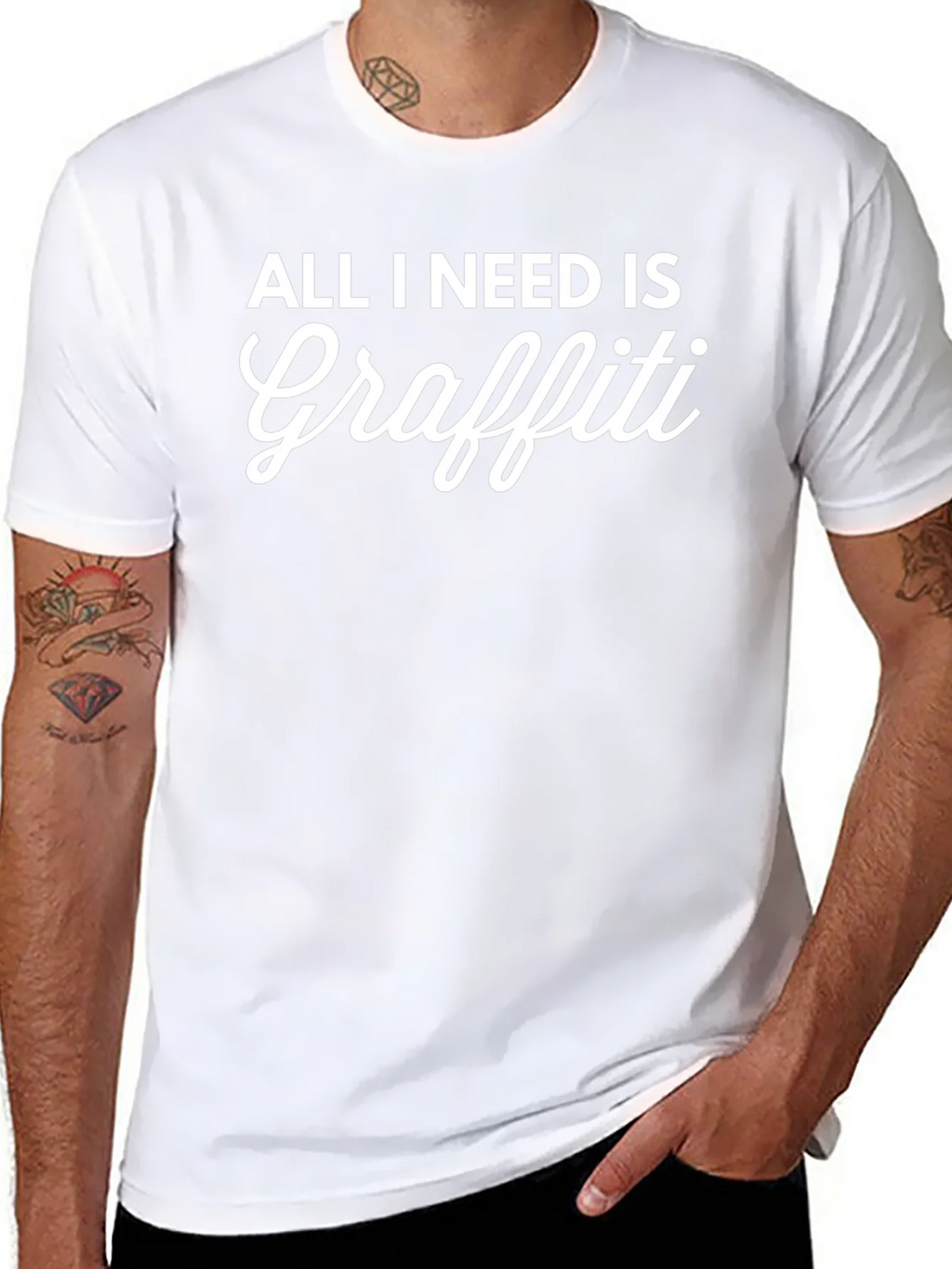 All I Need Is Graffiti Black T-Shirt