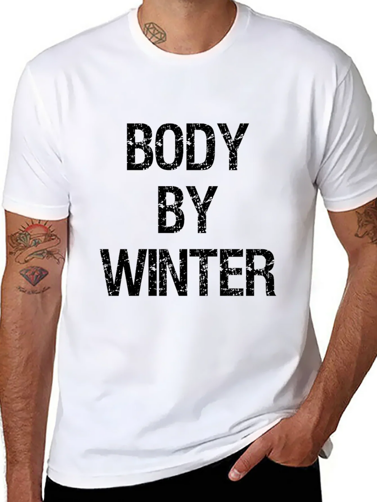 Body By Winter Black Graphic T-Shirt