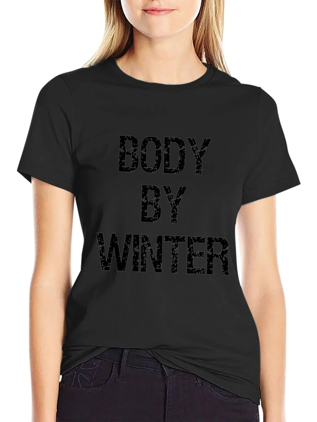 Body By Winter Black Graphic T-Shirt