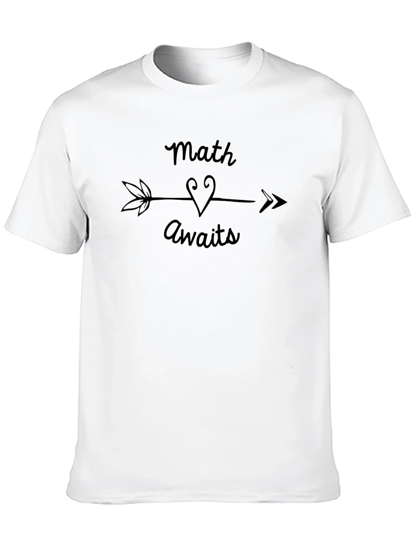 Math Awaits T-Shirt Arrow Heart Design