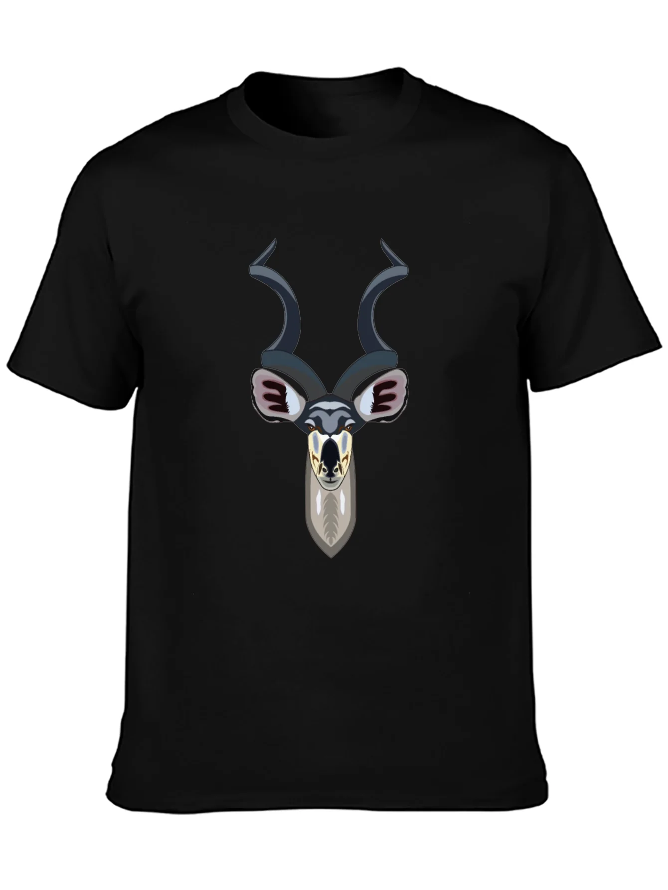 Kudu Head Graphic Tee - Black