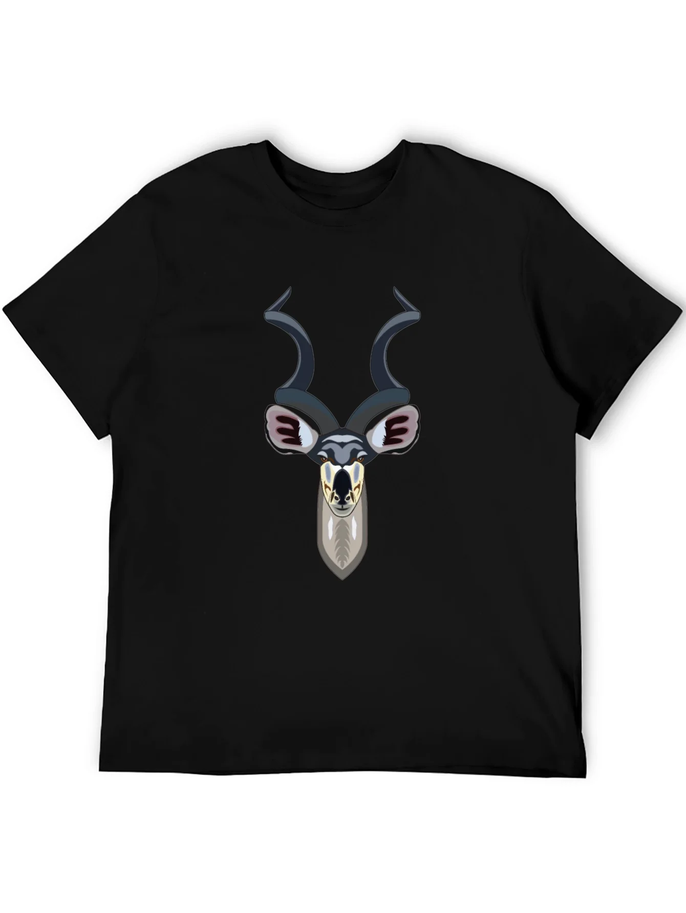 Kudu Head Graphic Tee - Black