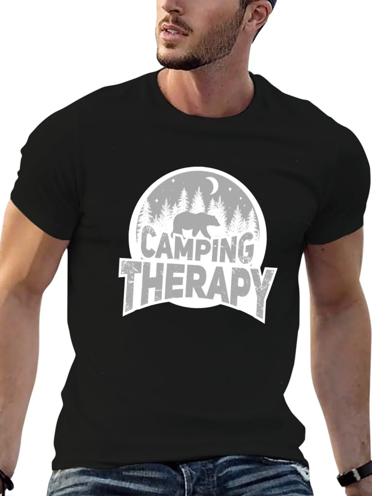 Camping Therapy Graphic T-Shirt