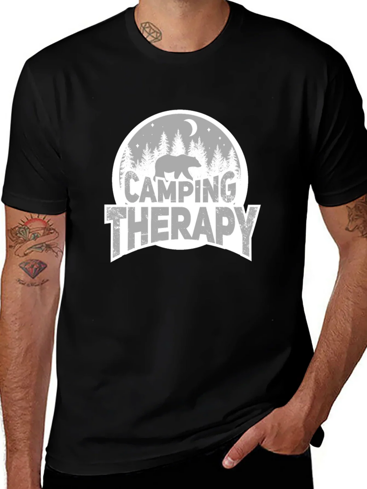 Camping Therapy Graphic T-Shirt