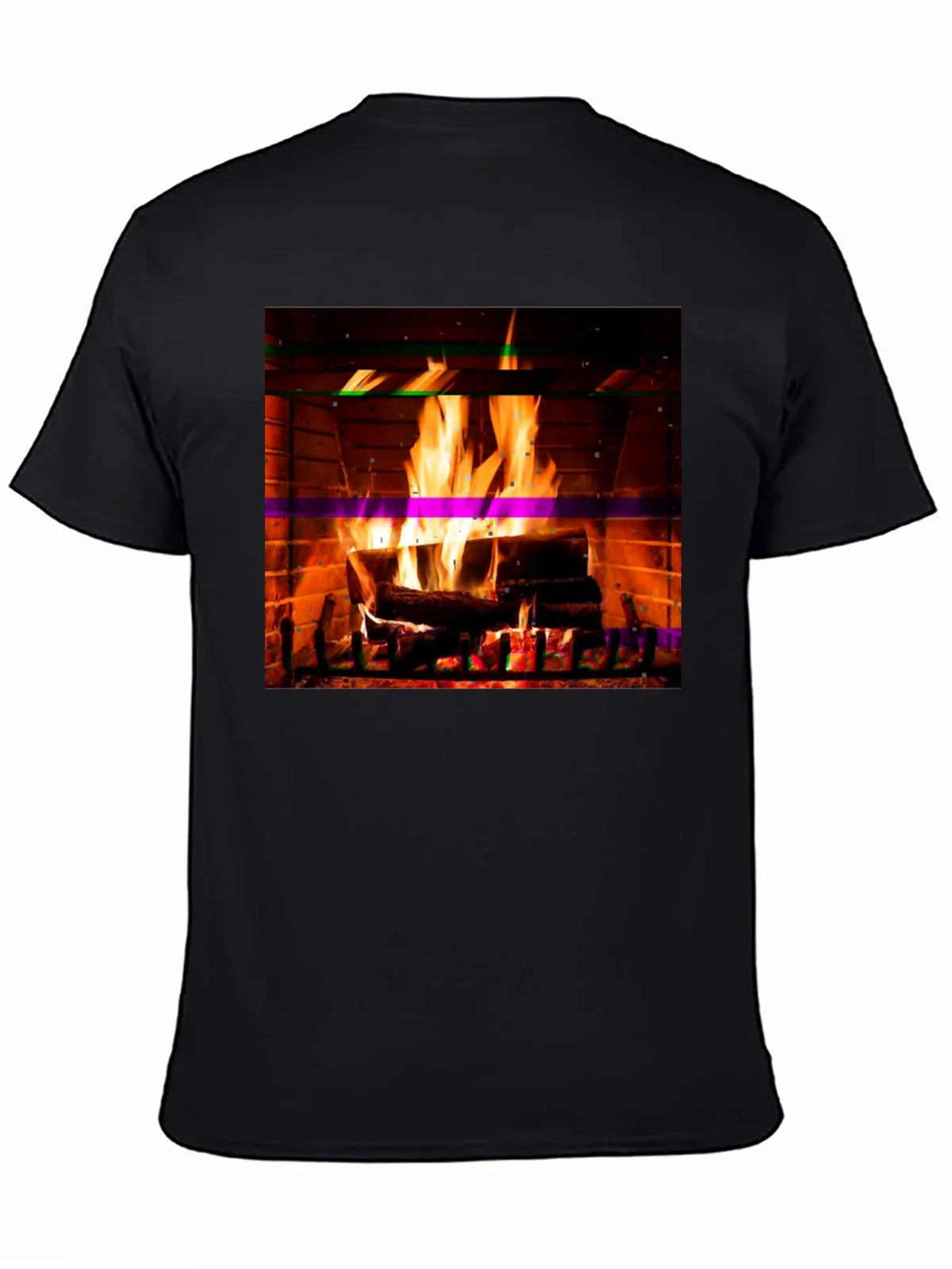 Cozy Fireplace Graphic T-Shirt
