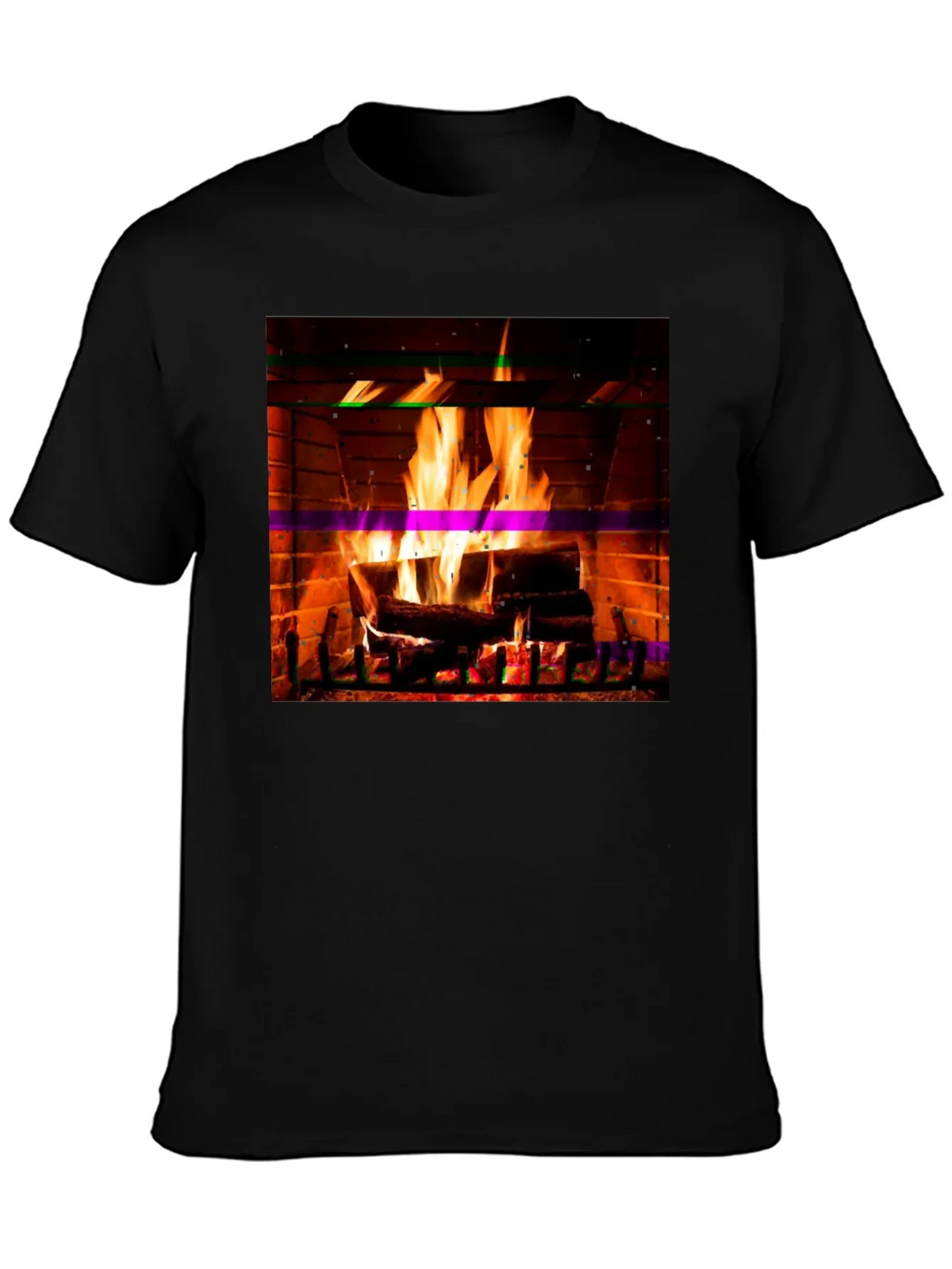 Cozy Fireplace Graphic T-Shirt