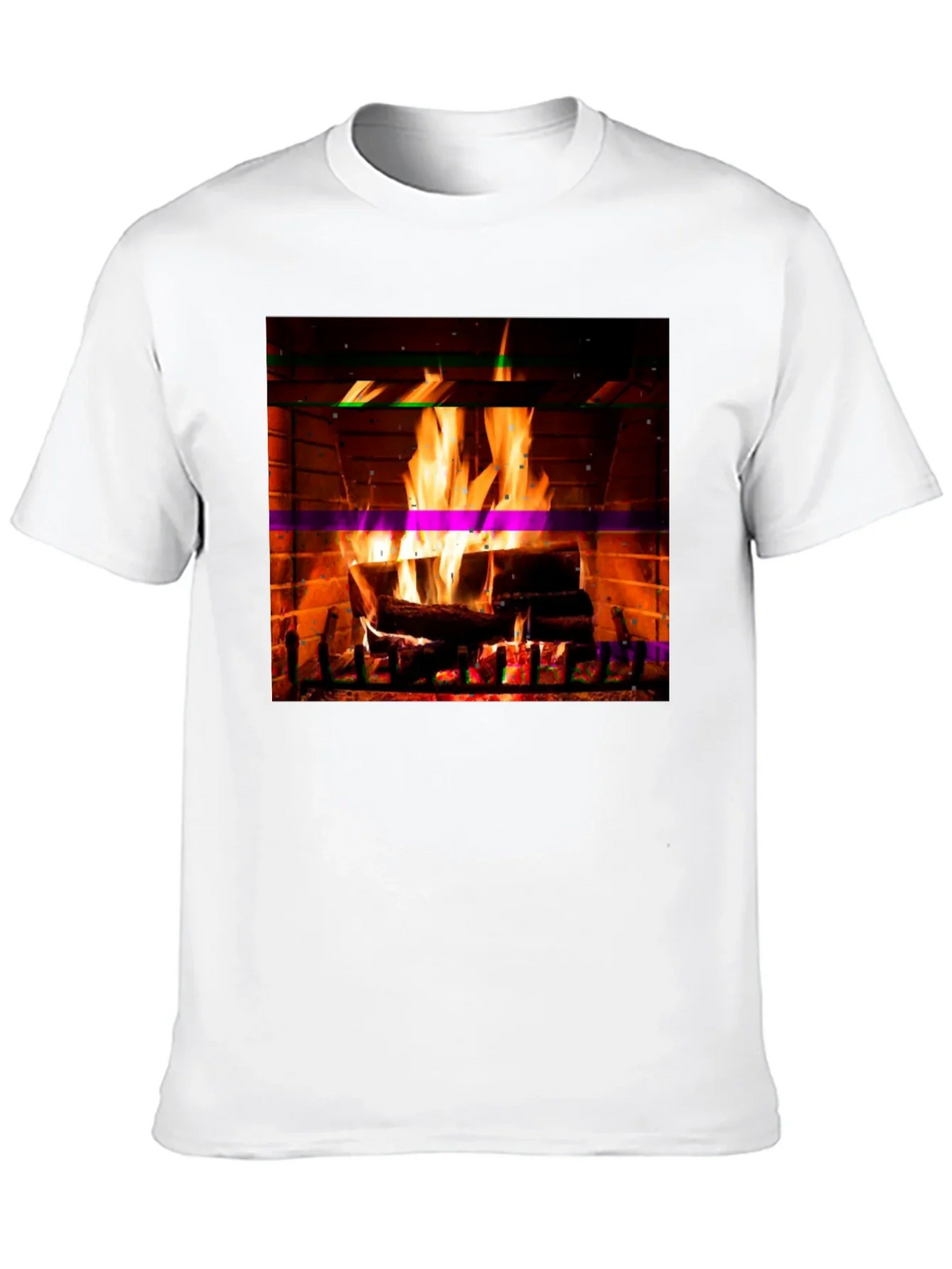 Cozy Fireplace Graphic T-Shirt