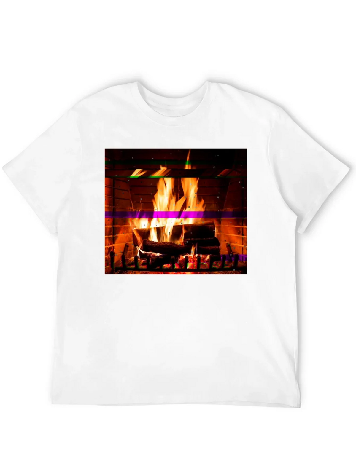 Cozy Fireplace Graphic T-Shirt