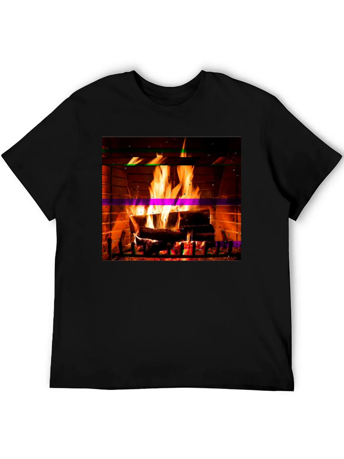Cozy Fireplace Graphic T-Shirt