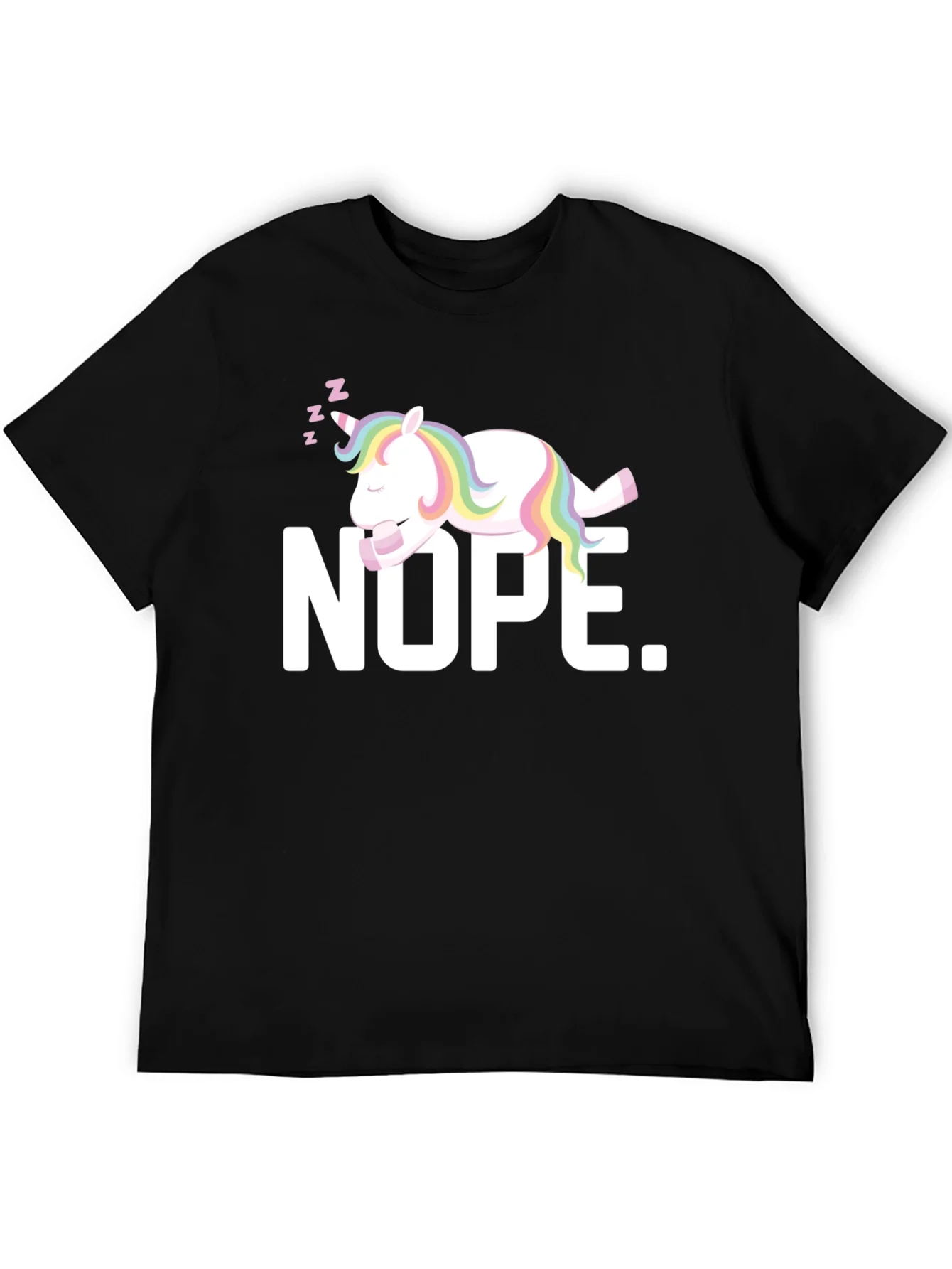Nope Unicorn T-Shirt - Funny Sleepy Graphic Tee