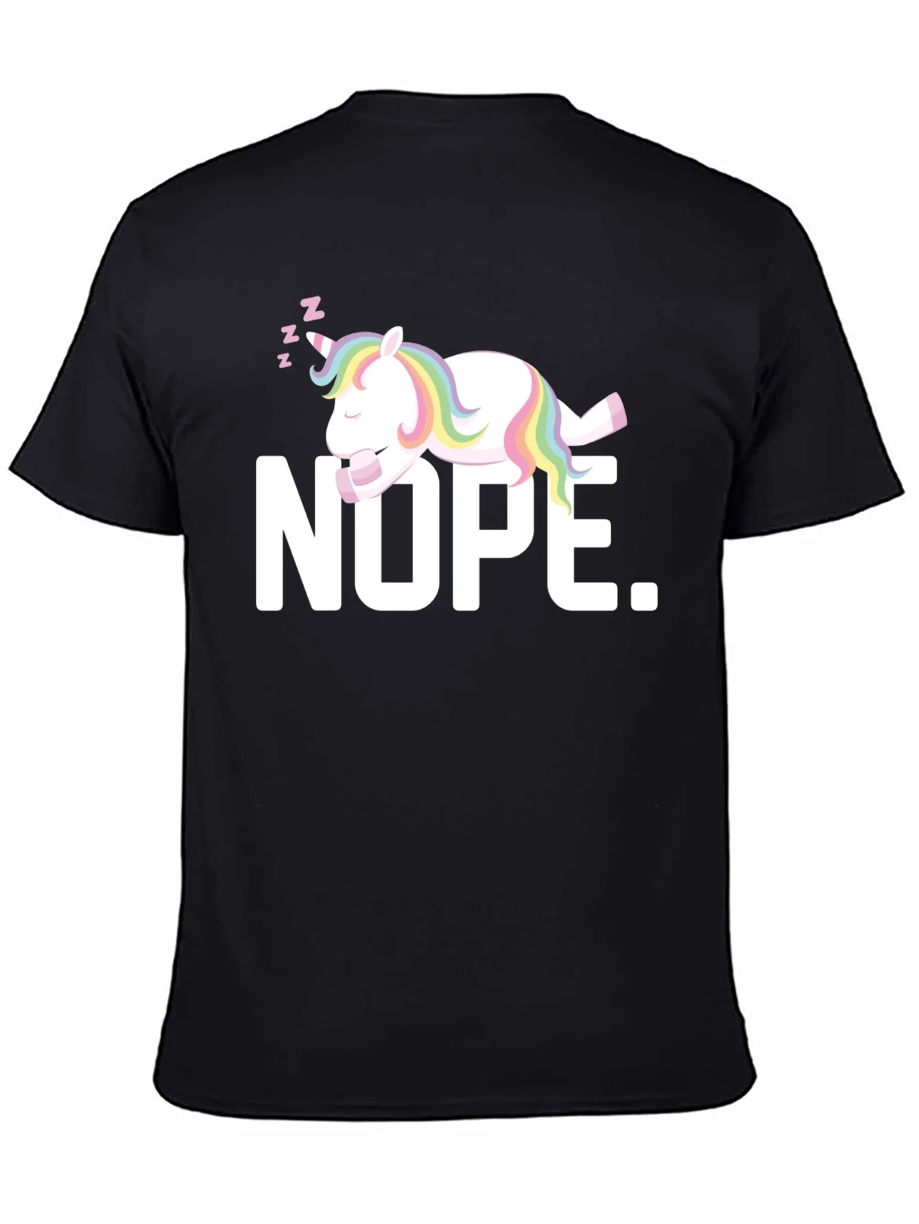 Nope Unicorn T-Shirt - Funny Sleepy Graphic Tee
