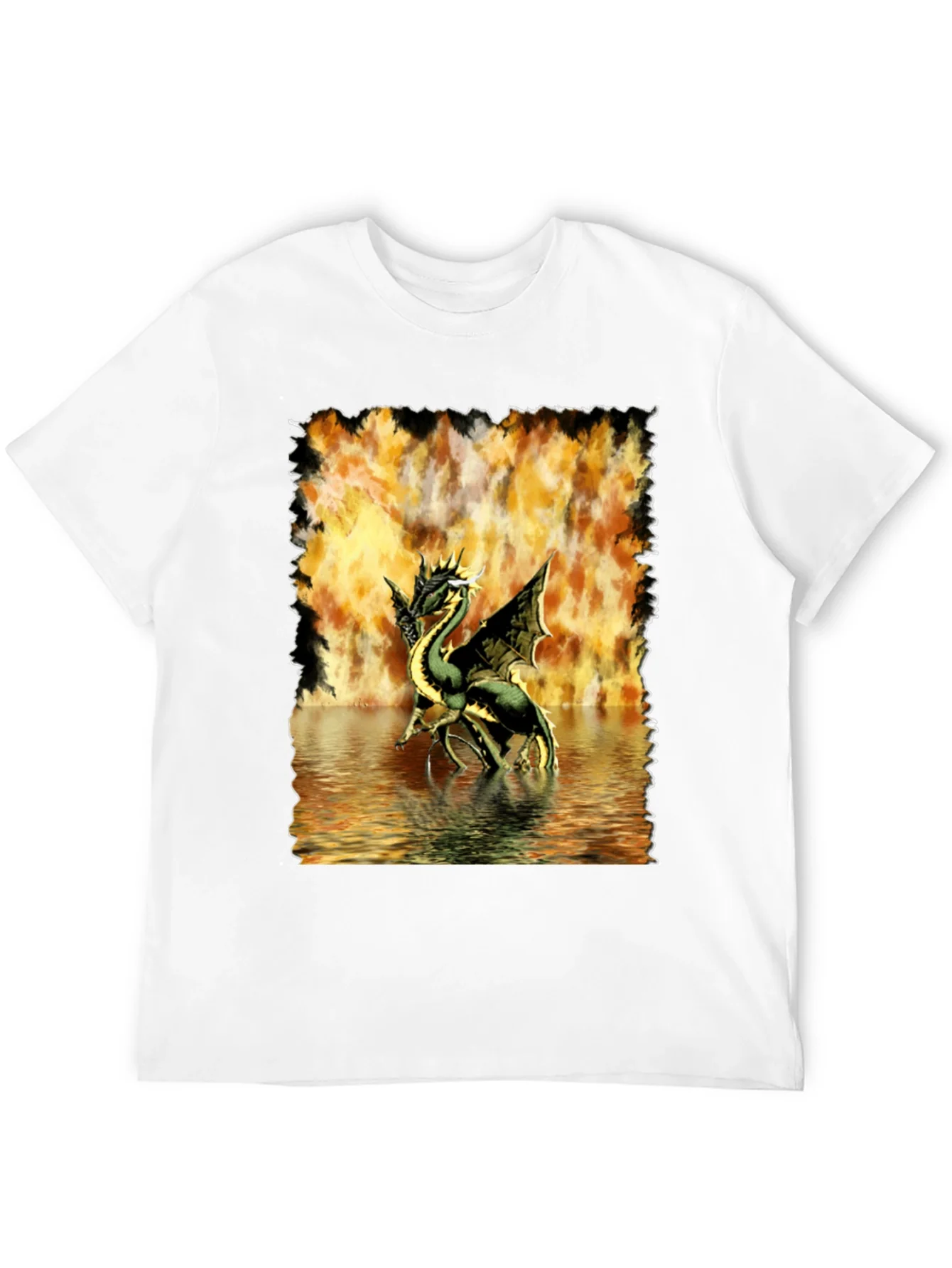 Dragon T-Shirt: Fire & Water Graphic Tee