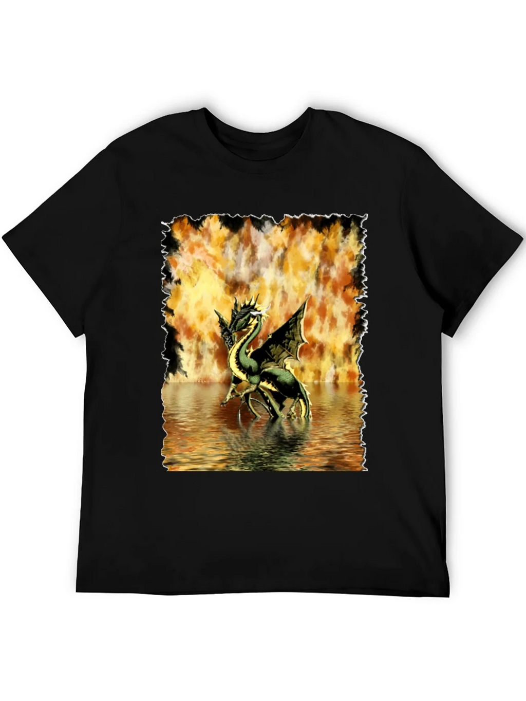 Dragon T-Shirt: Fire & Water Graphic Tee