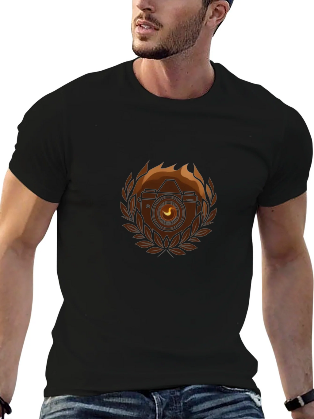 Camera Emblem Black T-Shirt