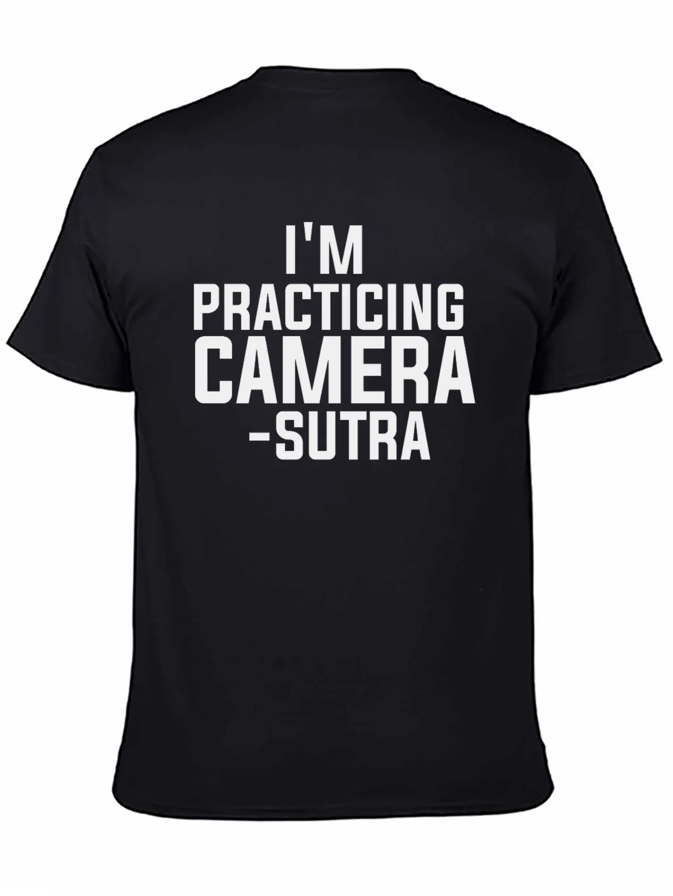 Im Practicing Camera-Sutra Black Graphic Tee
