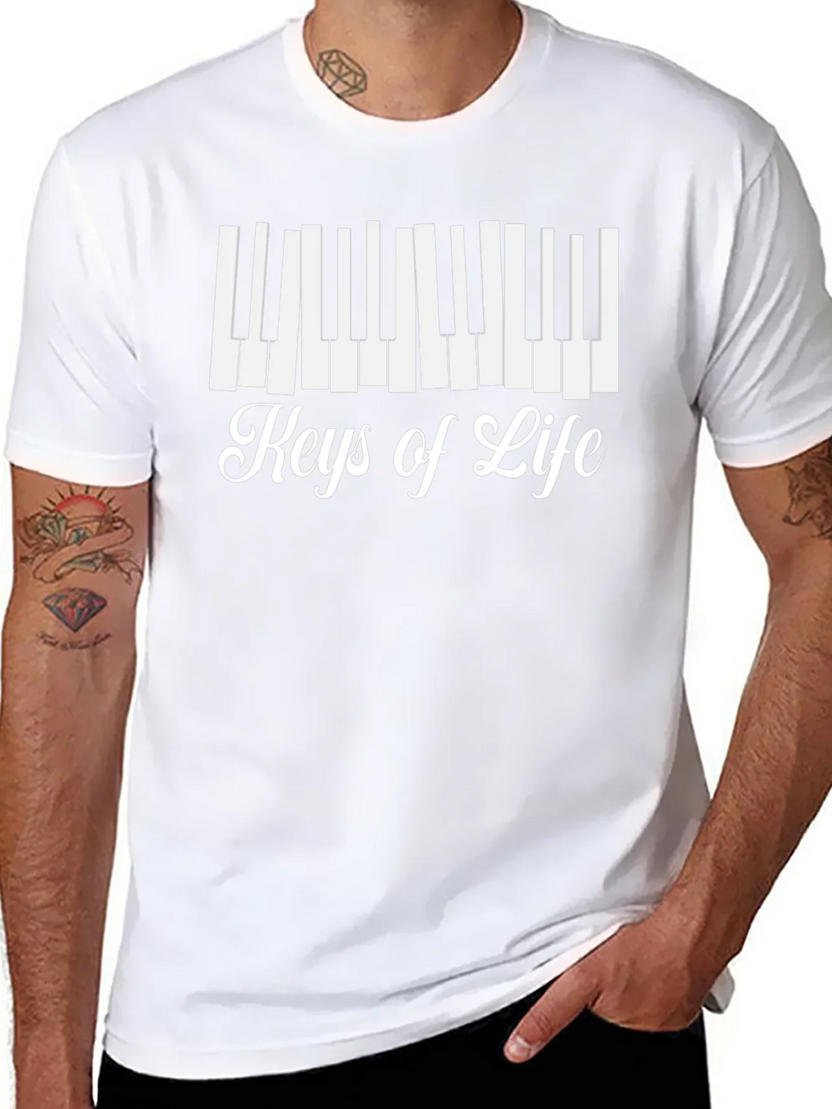 Keys of Life Graphic Tee - Musicians Black T-Shirt