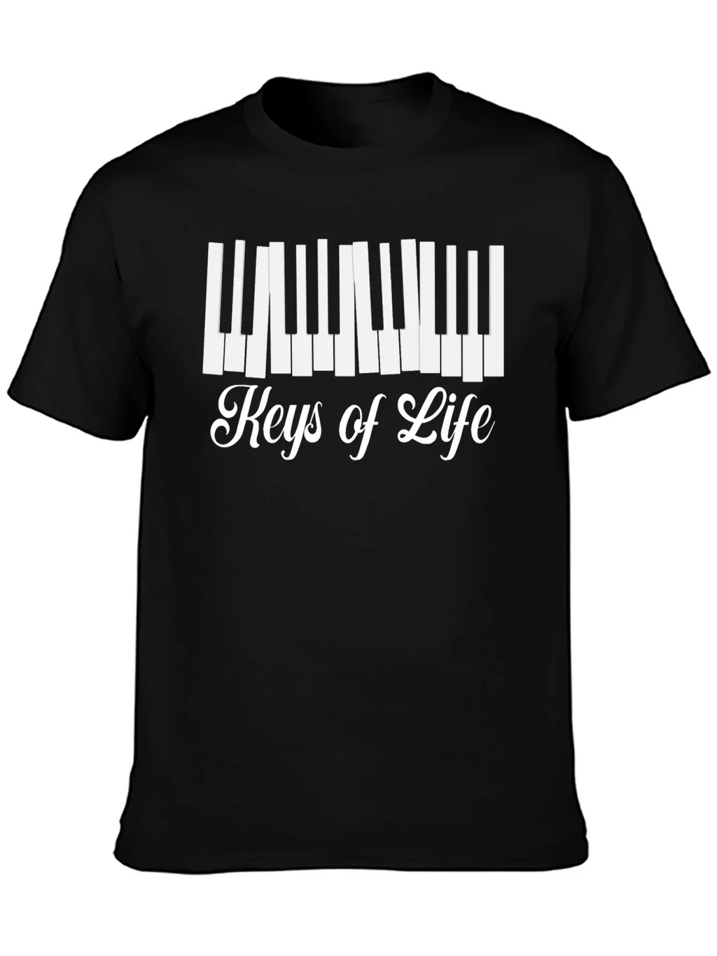 Keys of Life Graphic Tee - Musicians Black T-Shirt