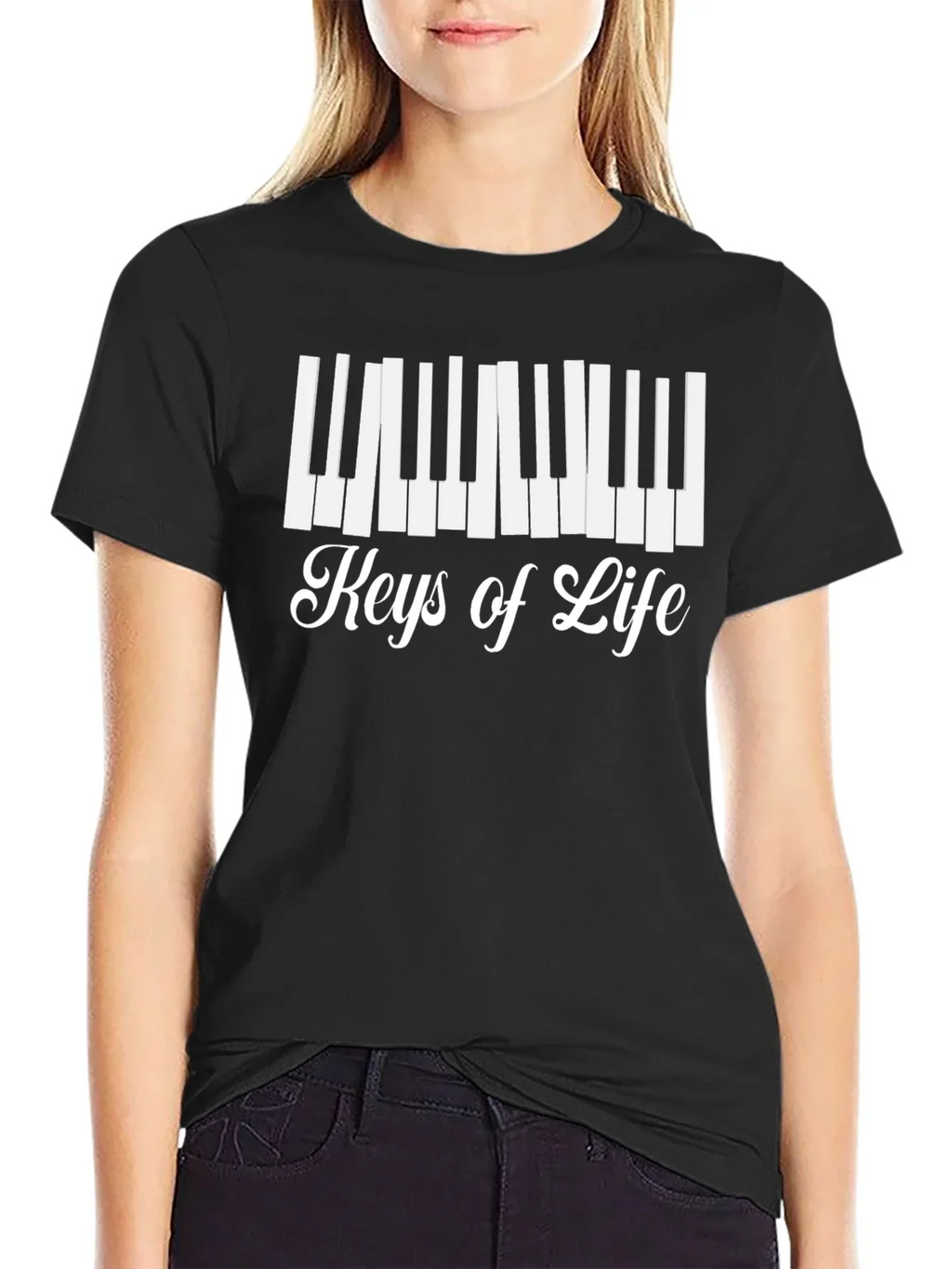 Keys of Life Graphic Tee - Musicians Black T-Shirt