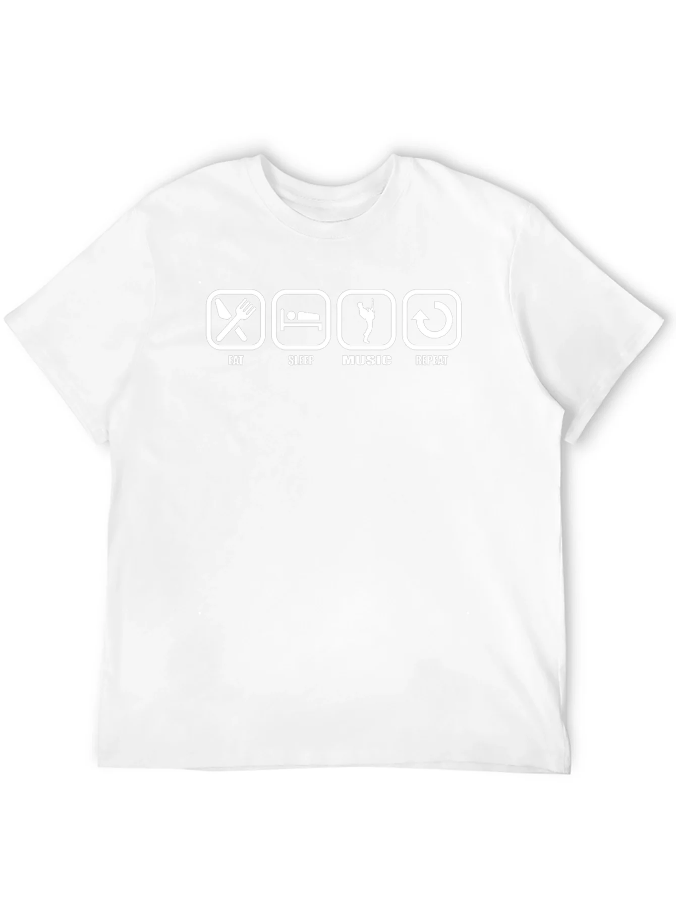 Eat Sleep Music Repeat Black T-Shirt