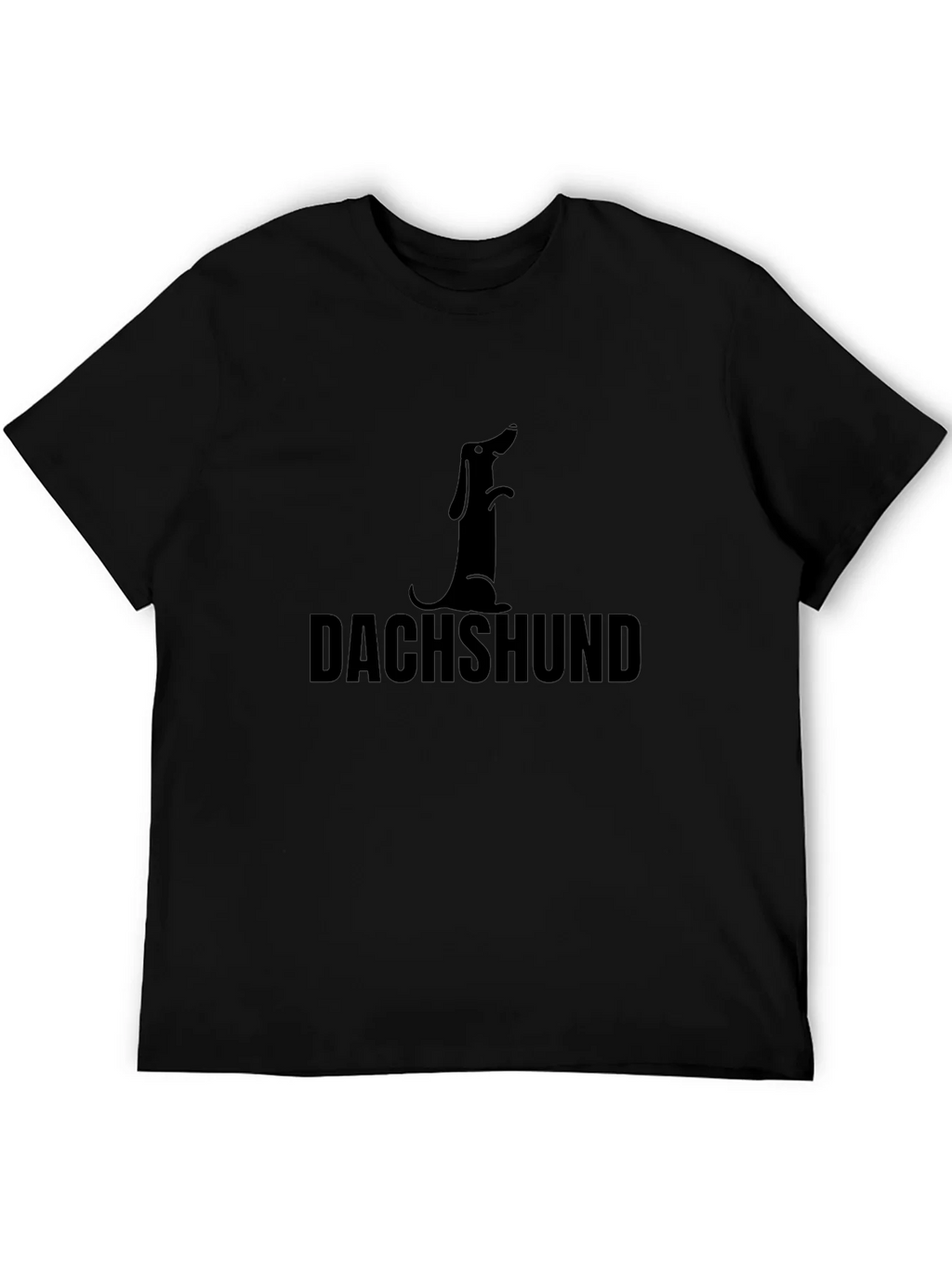 Dachshund Dog Silhouette Black T-Shirt