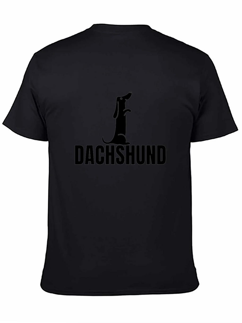Dachshund Dog Silhouette Black T-Shirt