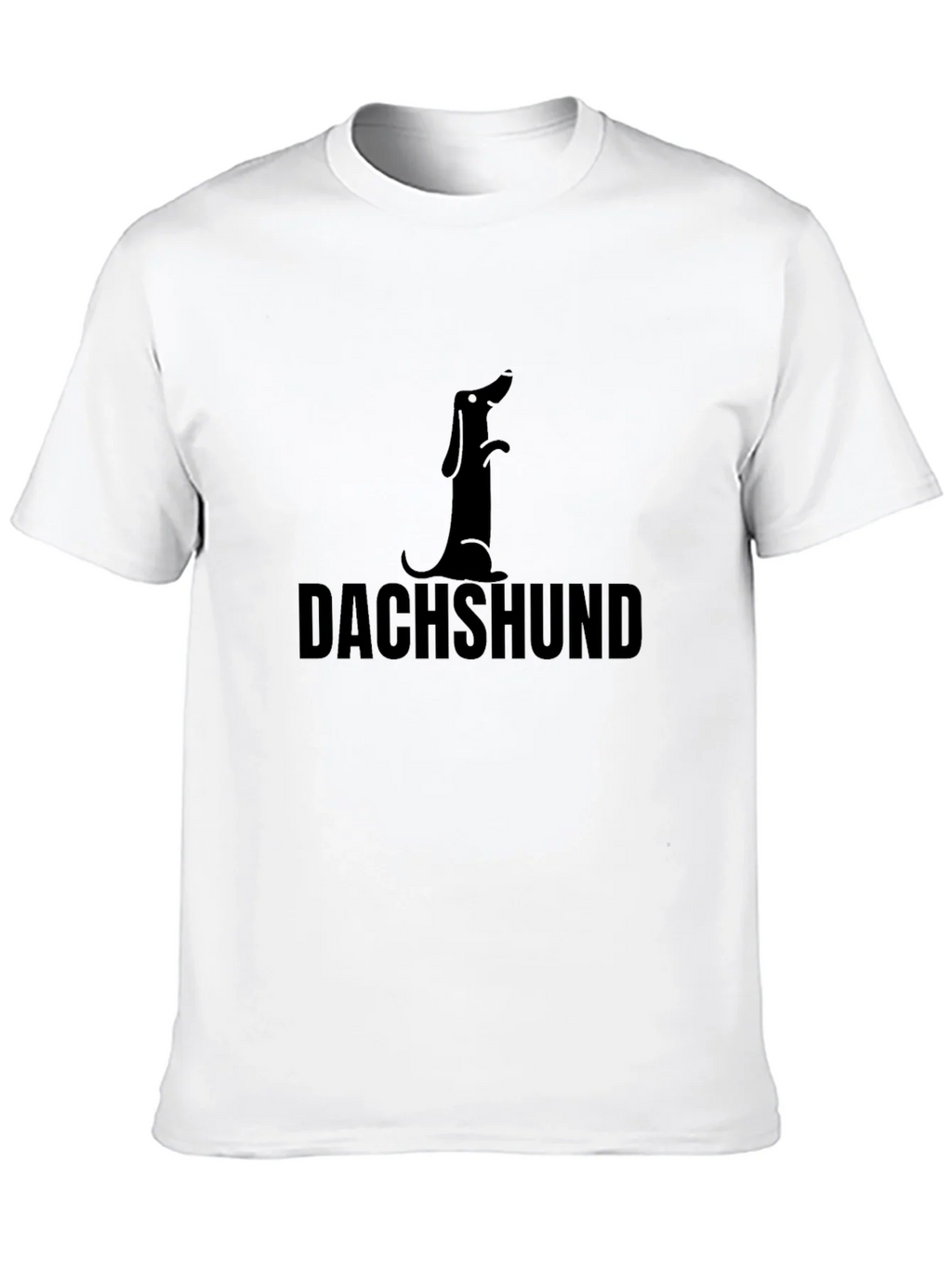 Dachshund Dog Silhouette Black T-Shirt