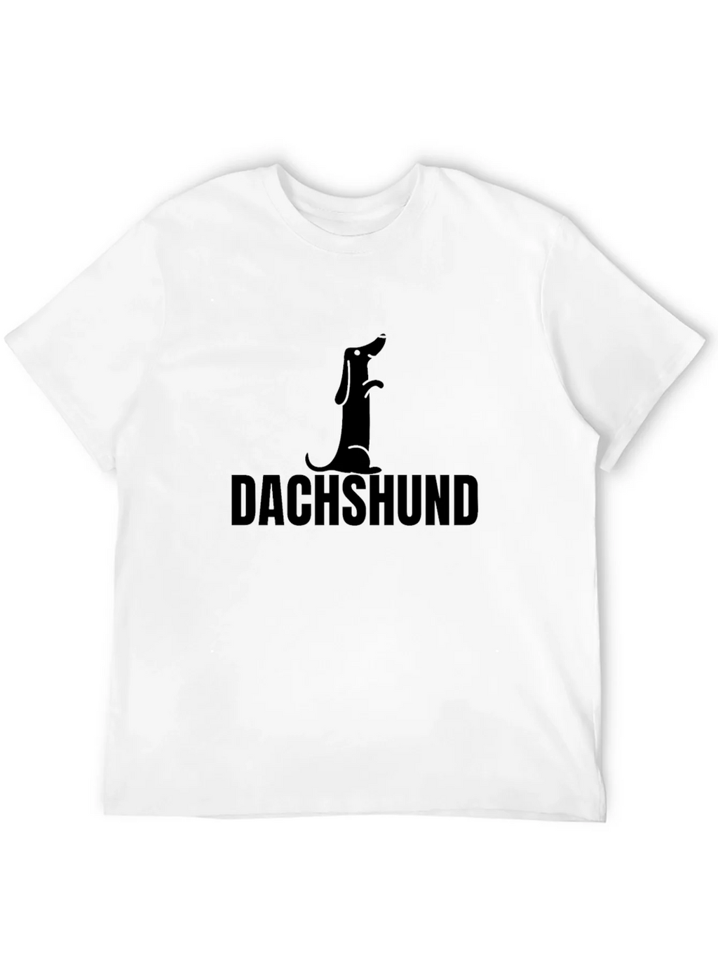 Dachshund Dog Silhouette Black T-Shirt