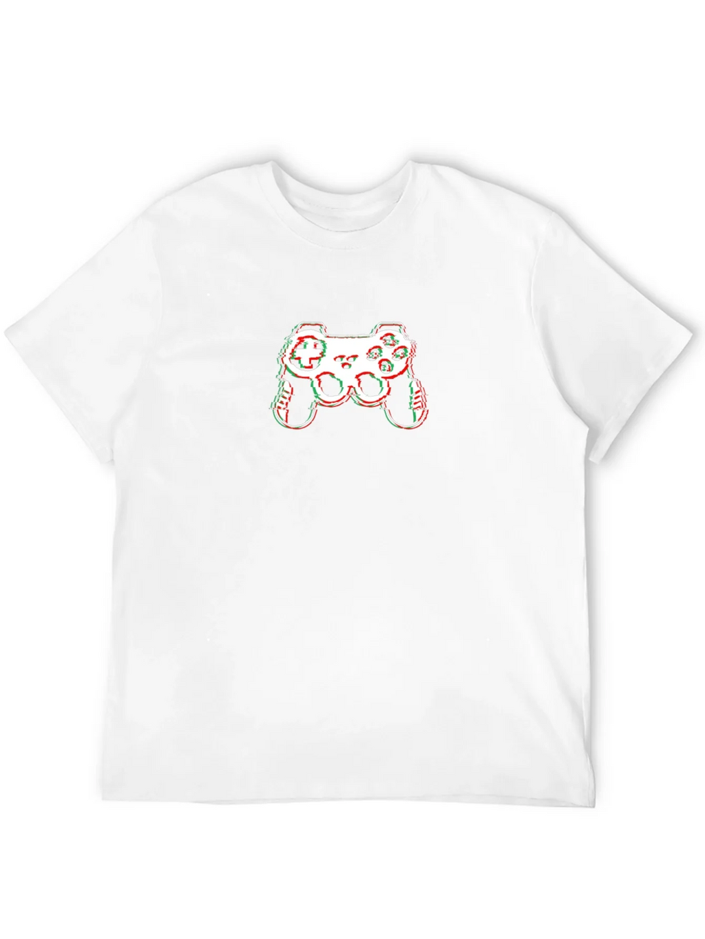 Gamer Glitch Graphic Tee - Black Cotton T-Shirt
