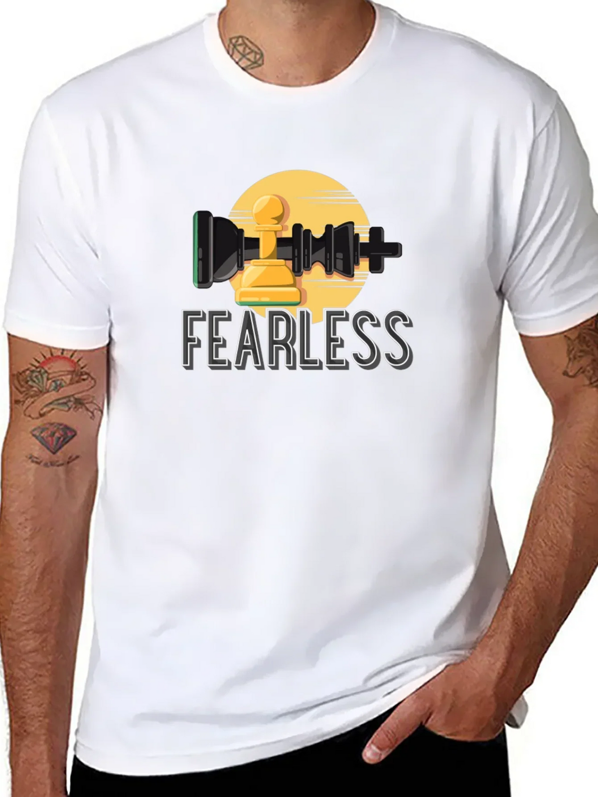 Fearless Chess Pawn Graphic T-Shirt
