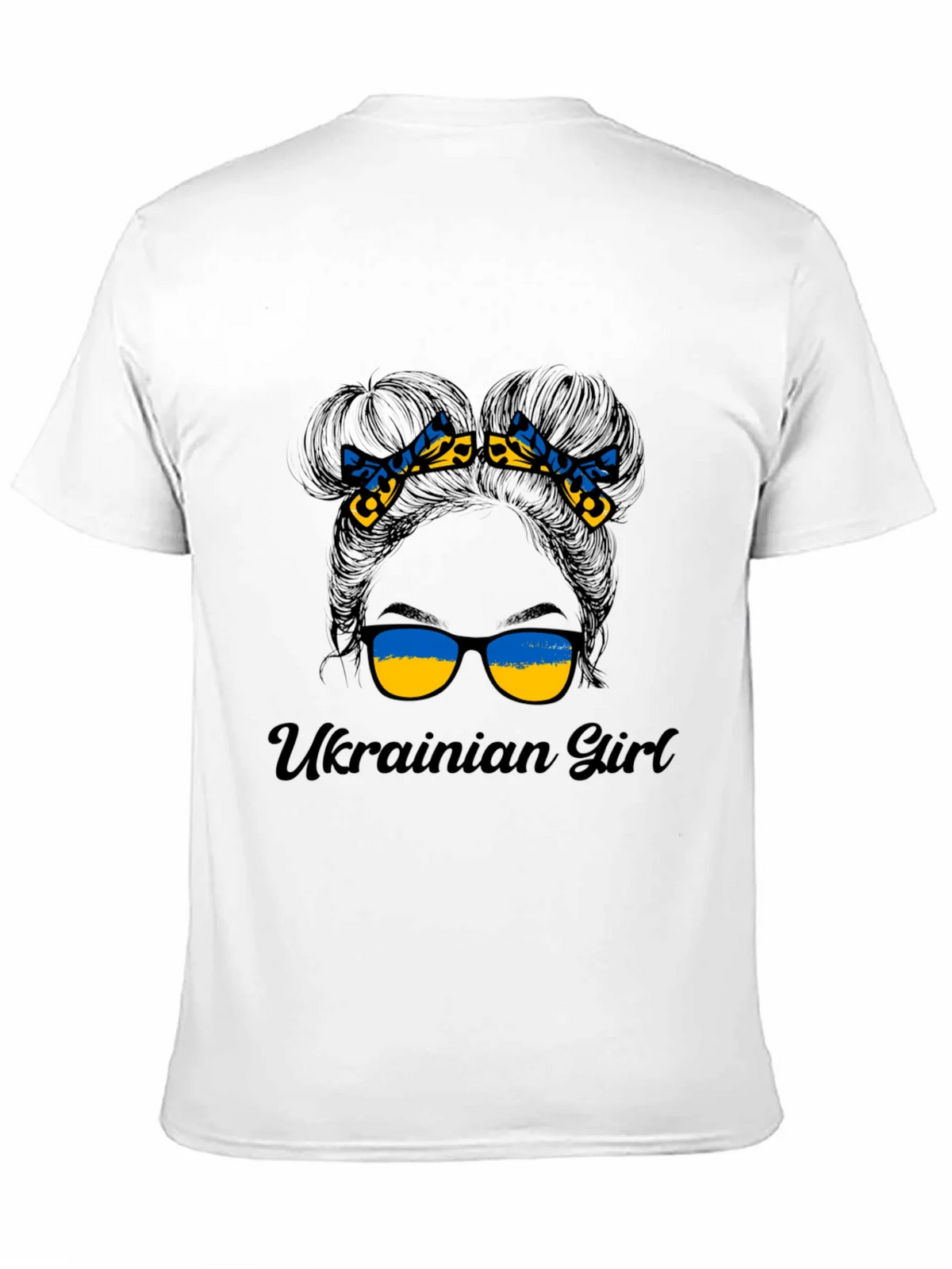Ukrainian Girl Messy Bun T-Shirt