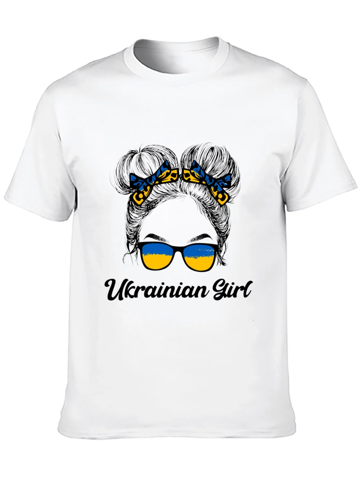 Ukrainian Girl Messy Bun T-Shirt