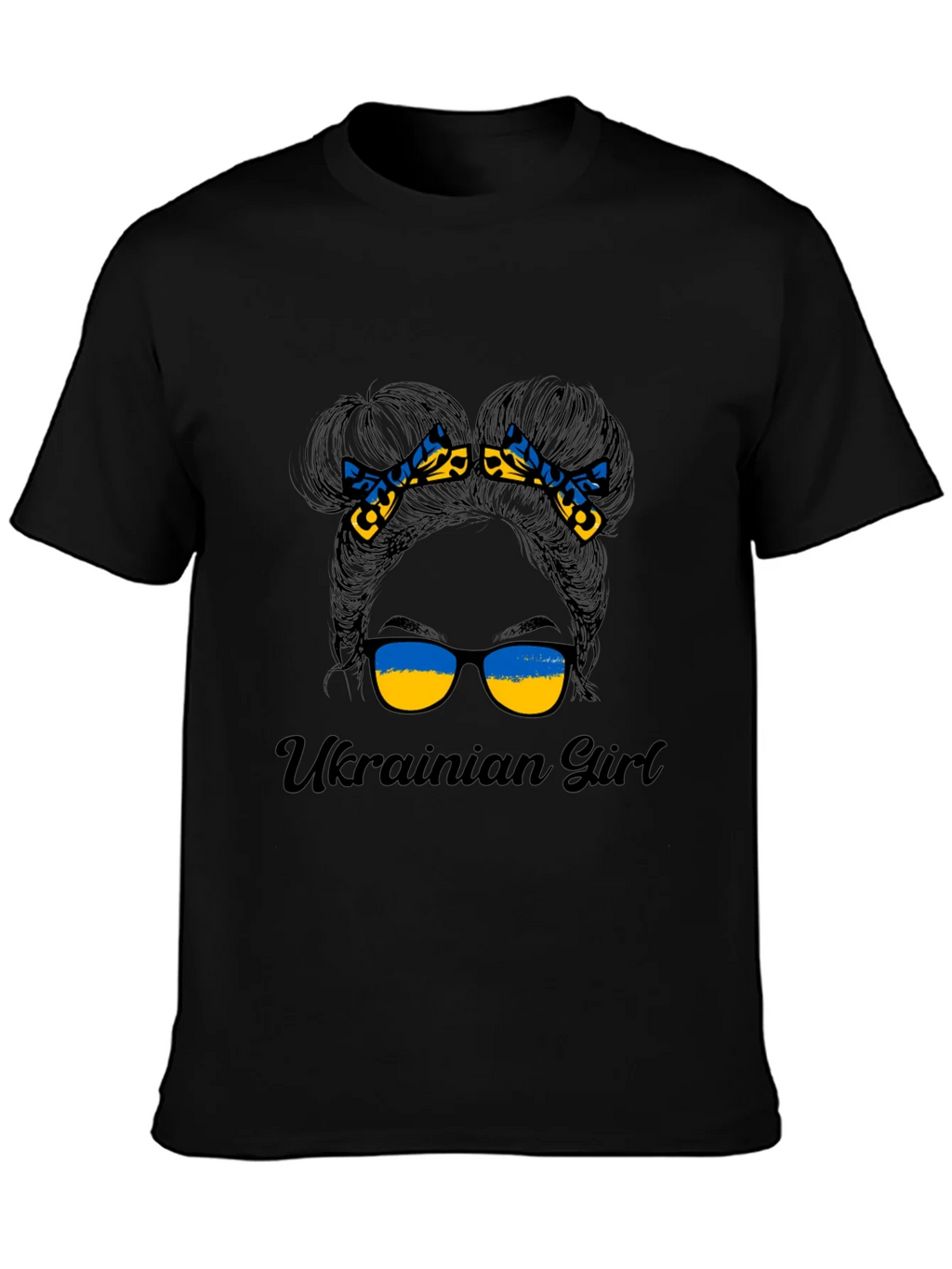 Ukrainian Girl Messy Bun T-Shirt