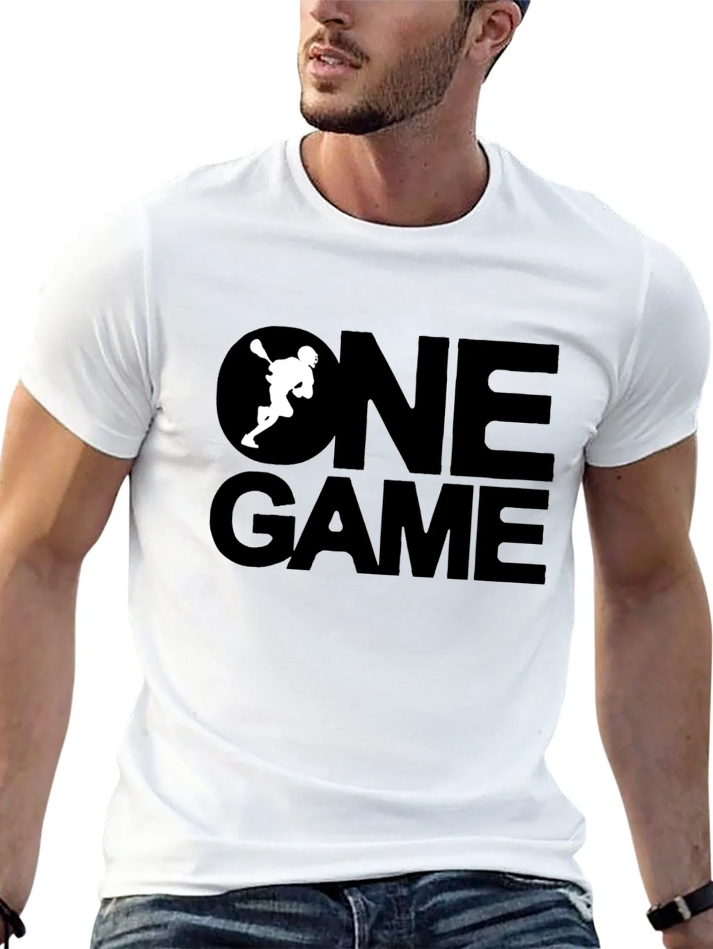 One Game Lacrosse Graphic Tee - Black