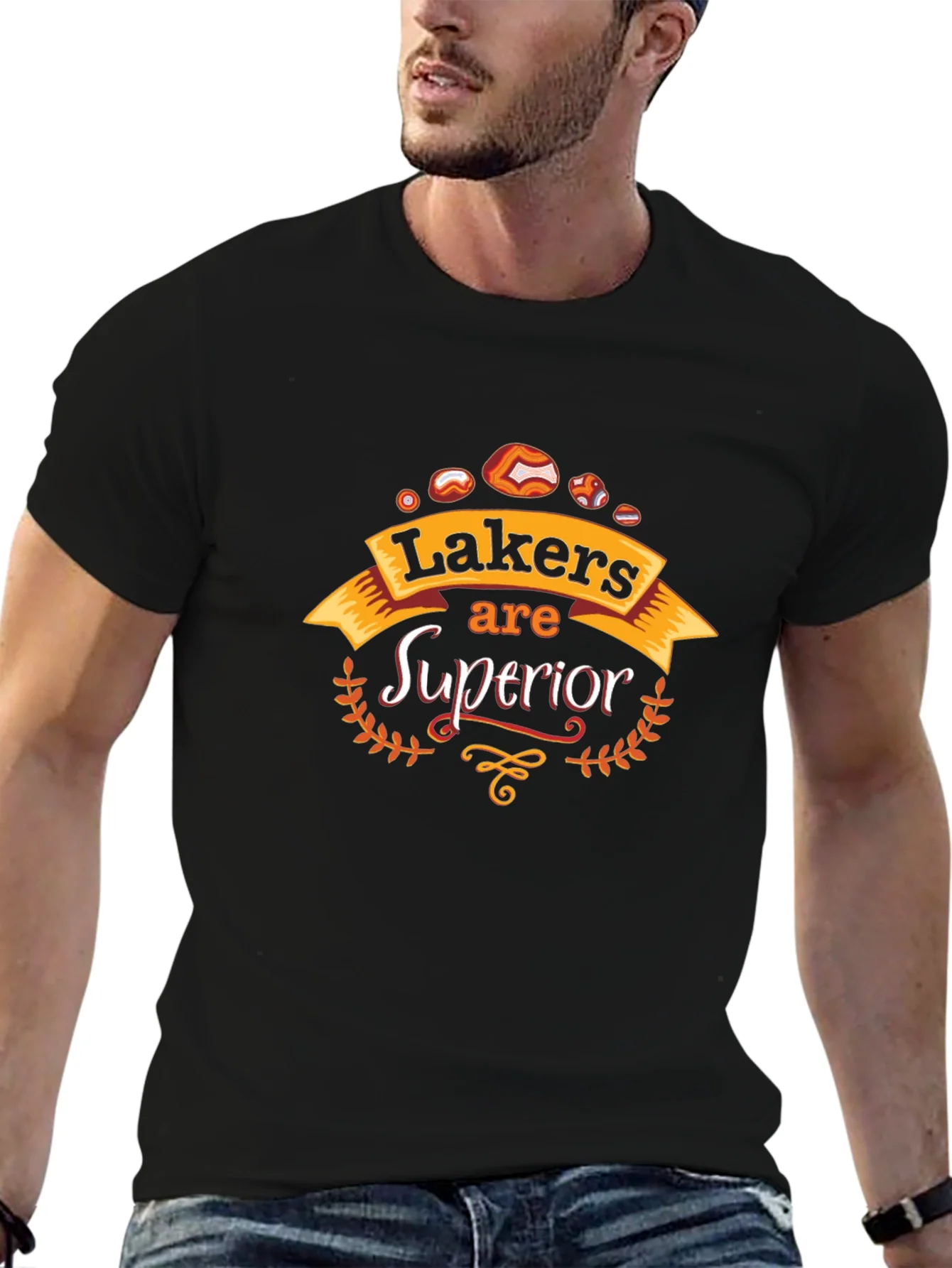 Lakers Superior Black Graphic Tee