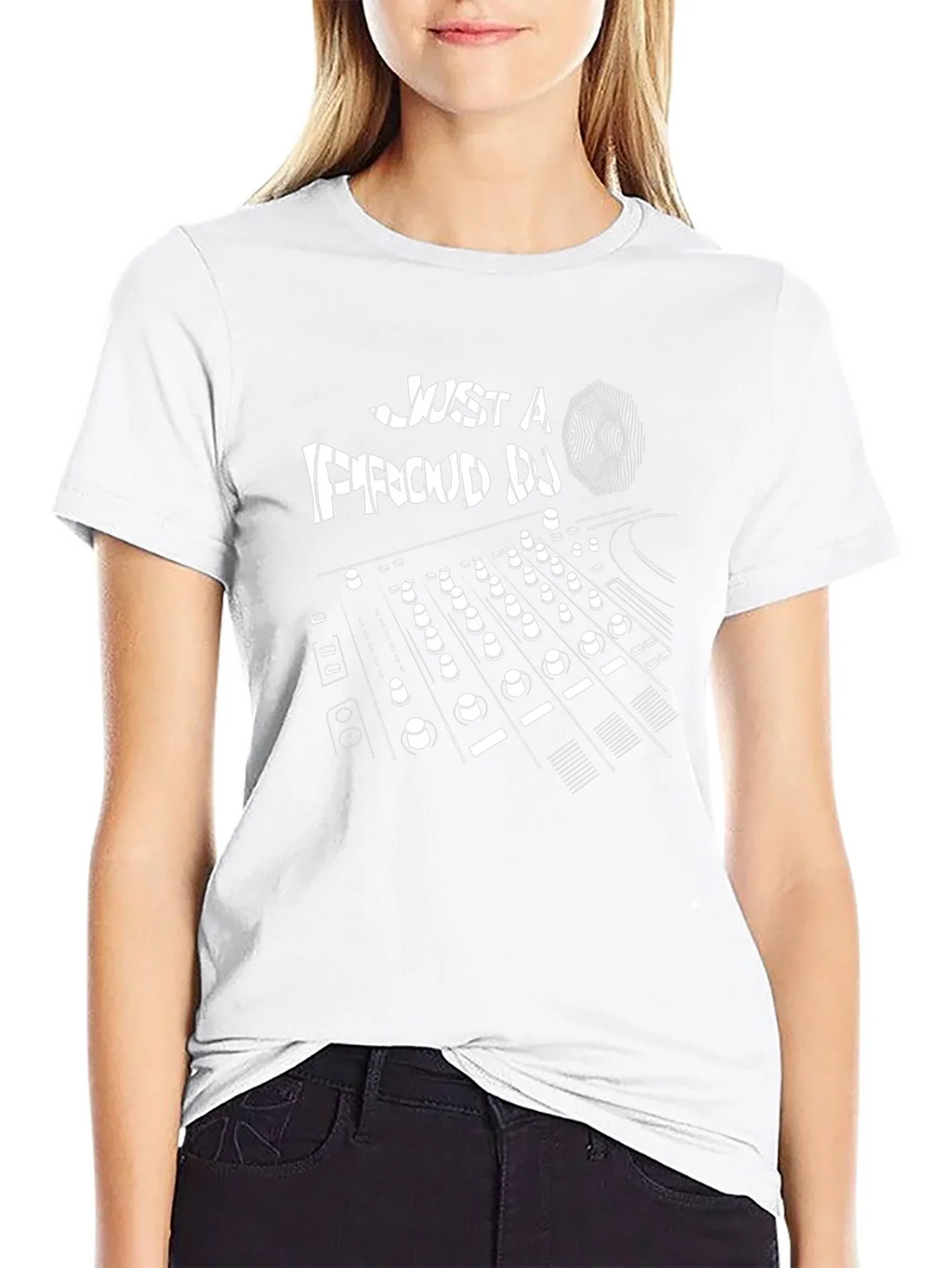 Just a Proud DJ Black Graphic T-Shirt