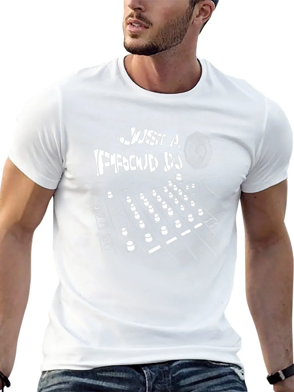 Just a Proud DJ Black Graphic T-Shirt