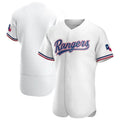 T.Rangers Blank Player White Home Team Logo Elite Baseball Jerseys