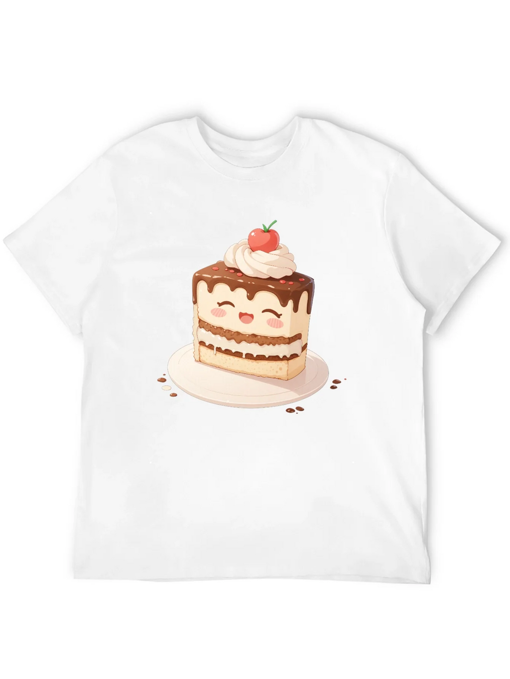 Cute Cake Slice Graphic T-Shirt - Sweet Treat Tee