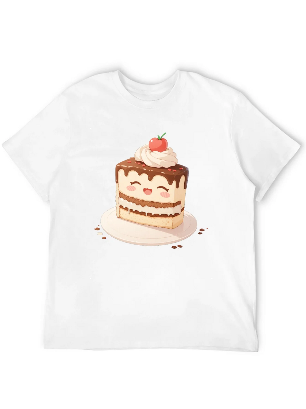 Cute Cake Slice Graphic T-Shirt - Sweet Treat Tee