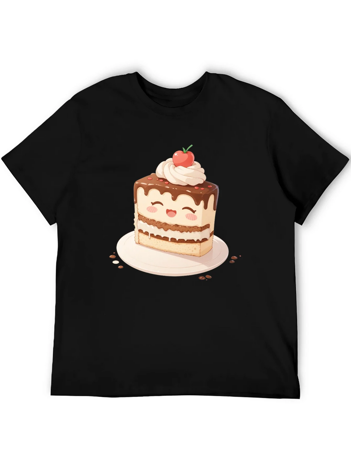 Cute Cake Slice Graphic T-Shirt - Sweet Treat Tee
