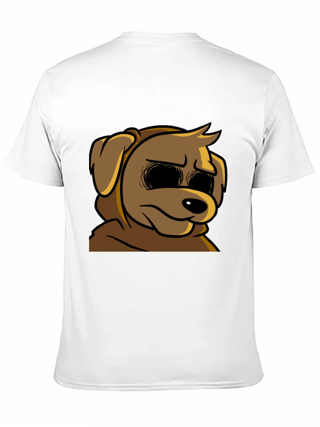 Cartoon Dog Graphic T-Shirt - Soft Black Tee